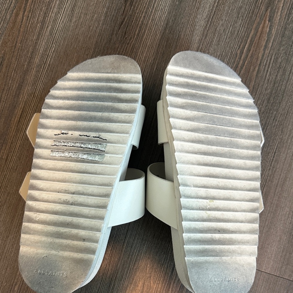 All Saints cream Sandals with Buckle Detail - Picture 4 of 4